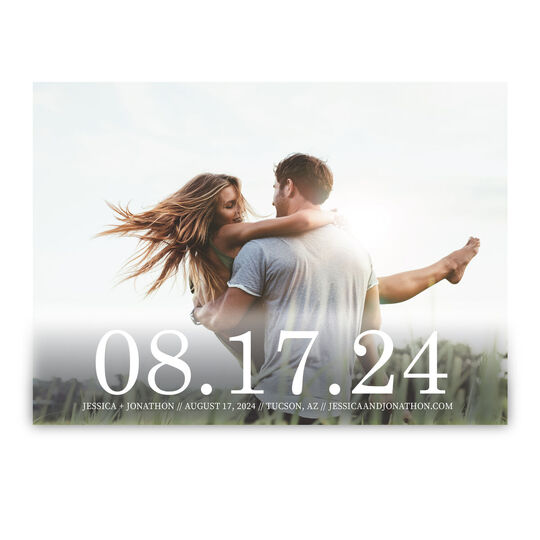 Jumbo Date Photo Save the Date Cards
